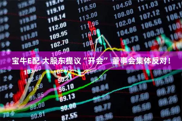 宝牛E配 大股东提议“开会” 董事会集体反对！